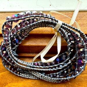 Bindy USA new Bead and Leather Wrap Bracelet, Necklace, Anklet Jewelry